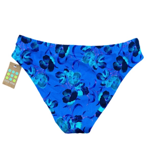 Title Nine Small Genie Bikini Bottom Chili Blossom Athletic Swim Bottom - Picture 6 of 8